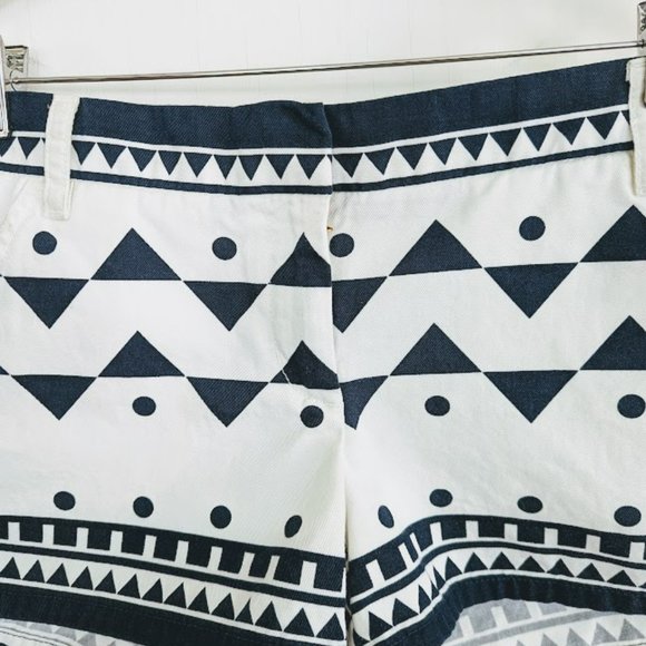 J. Crew Chino Tribal Print Short - Size 6 - Picture 2 of 8